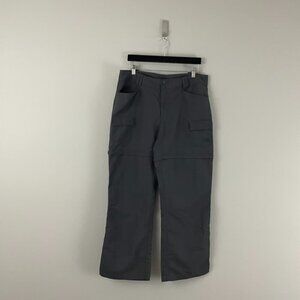 The North Face Gray Convertible Outdoor Hiking Cargo Pants Size 16 Short